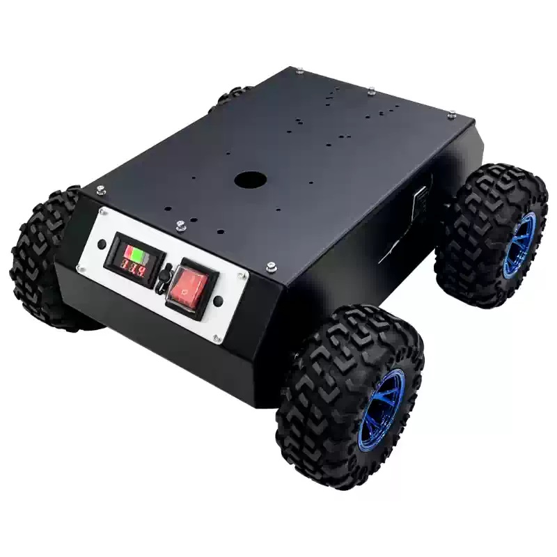 Geschlossenes Roboterfahrgestell mit Allradantrieb und Stahlrädern